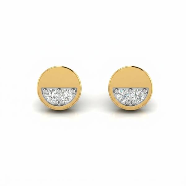 Half Moon Disc Studs