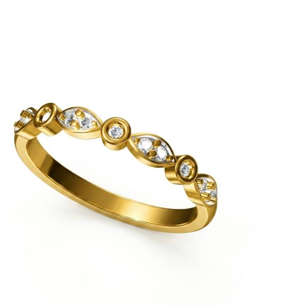 Marquise & Bezel Alternating Diamond Band