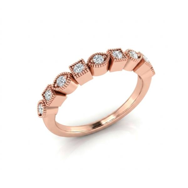 Milgrain Art Deco Diamond Eternity Band
