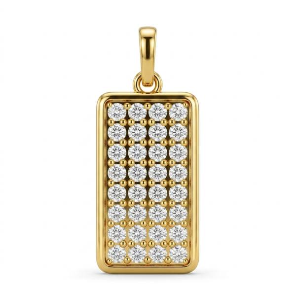 Diamond Dog Tag Pendant