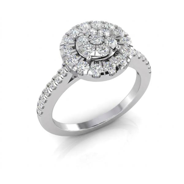 Cushion Cluster Ring